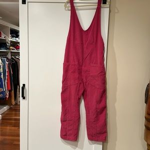 Free People corduroy hot pink jumper